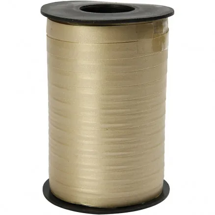 Gavebånd, guld, B: 10 mm, mat, 250 m/ 1 rl.